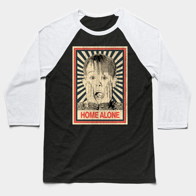 Vintage Poster Kevin /// Home Alone Baseball T-Shirt by Odd Even